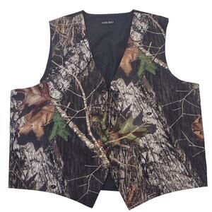 Larr Brio Mossy Oak Camo Tuxedo Vest, Size XL